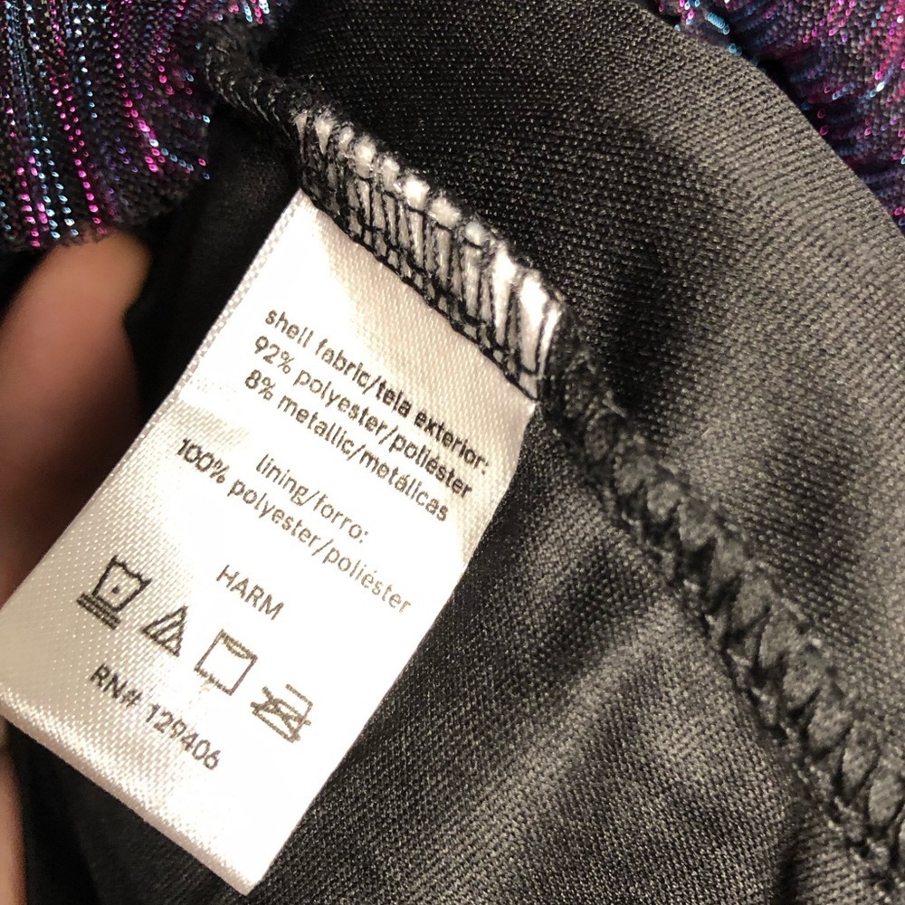 VENUS Shimmering Black and Purple Sleeveless Blouse NWOT size Large - Picture 6 of 12